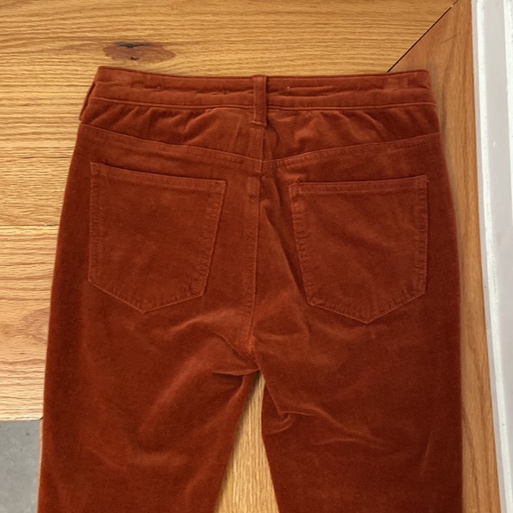 Anthropologie Pilcro High Rise Skinny Pants Corduroy Rust Orange size 26 - Picture 7 of 16